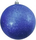 Decor & Decorations, Europalms Deco Ball 10cm, blue, glitter 4x