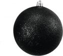 Udsmykning & Dekorationer, Europalms Deco Ball 10cm, black, glitter 4x