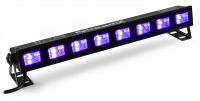 UV lys bar, BUV93 med 8 stk. kraftige UV LED / 41cm bred / solid monteringsfod for nem opsætning!
