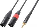 XLR - Jack, CX70-1 Cable 2x XLR Male - 3.5mm Stereo 1.5m