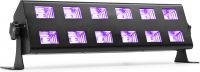 UV lys bar, BUV263 med 12 stk. kraftige UV LED / 34cm bred / solid monteringsfod for nem opsætning!