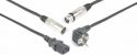 CX02-15 Audio Combi Cable Schuko - XLR F / IEC F - XLR M 15m