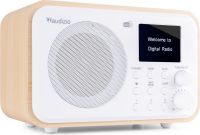 DAB Radio 'Luxus- og Transportabel Radio' DAB/DAB+/FM/Bluetooth modtager og højttaler, Hvid
