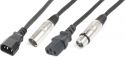 CX09-10 Light Combi Cable IEC M - XLR M / IEC F - XLR F 10m