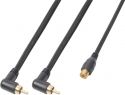 Cables & Plugs, CX142 Cable 2x RCA Male - 1x RCA Female 0,3M