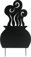 Black Light, Europalms Silhouette Metal Witch Pot, 83cm