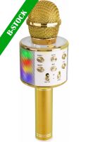KM15G Karaoke Mic with speaker and LED light BT/MP3 LED Gold "B-STOCK"