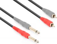 CX324-1 Cable 2x 6.3 Mono - 2xRCA Male 1.5m
