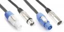 XLR - XLR, CX05-3 Audio Combi Cable Powerconnector B - XLR F / Powerconnector A - XLR M 3.0m