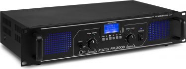Digital Forstærker FPL2000 2x1000W med Equalizer / 4 input / Bluetooth / MP3 / USB / SD
