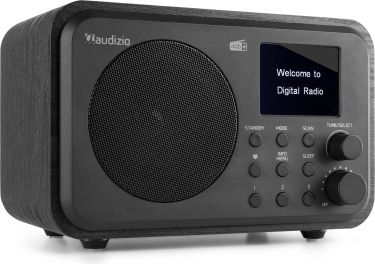 DAB Radio 'Luxus- og Transportabel Radio' DAB/DAB+/FM/Bluetooth modtager og højttaler, Sort
