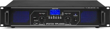 Digital Forstærker FPL1000 2x500W med Equalizer / 4 input / Bluetooth / MP3 / USB / SD