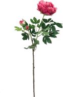 Kunstige Blomster, Europalms Peony Branch premium, artificial plant, magenta, 100cm