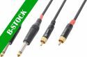 Cables & Plugs, Cable 2x6.3 Mono - 2xRCA Male 1.5m "B-STOCK"