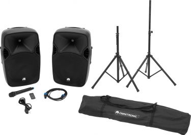 Omnitronic Set XFM-212AP + Speaker stand MOVE MK2