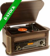 Memphis Vintage Record Player Dark Wood "B STOCK"