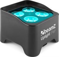 Beamz BBP90 Batteri Uplight Par 4x 4W / Rød, Grøn, Blå, UV / optil 20 timers batteri!
