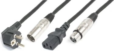 CX10-10 Light Combi Cable Schuko - XLR M / IEC F - XLR F 10m