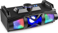 Party Station MDJ160B, Transportabel Bluetooth Højttaler med farverigt LED lys / 150W - Sort