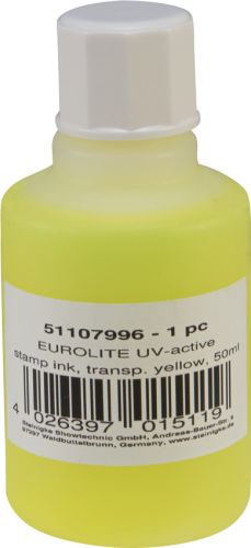 Eurolite UV-active Stamp Ink, transparent yellow, 50ml