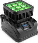 StarColor72B Flood Light 9x 8W RGBW Outdoor with Battery Pack