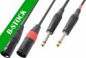 Cables & Plugs, Cable Converter 2x XLR Male- 2x 6.3 Mono "B-STOCK"