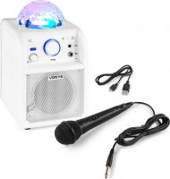 SBS50W BT Karaoke-høyttaler LED-ball hvit