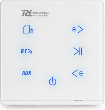 Powerline A100W In-Wall Audio Amplifier BT White