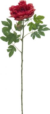 Europalms Peony Branch classic, artificial plant, magenta, 80cm
