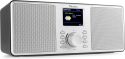 DAB Radio i flot design | God stereo lyd | Tydeligt farve-display | FM | DAB+ | Bluetooth | Sølv