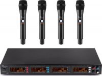 PD504H 4x 50-Channel UHF Wireless Microphone Set with 4 handheld microphones