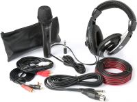 Dj tilbehørssett MK II med hodetelefon, mikrofon og kabler