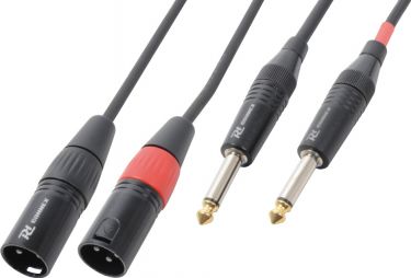 CX64-3 Cable 2xXLR Male-2x6.3 Mono 3.0m