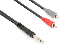 CX328-3 Cable 6.3mm Stereo- 2 RCA Male 3m
