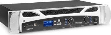 VPA1000 PA-forsterker 2x 500W Mediaspiller med BT