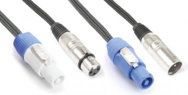 CX05-1 Audio Combi Cable Powerconnector B - XLR F / Powerconnector A - XLR M 1.5m