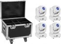 Eurolite Set 4x LED TMH-S60 Moving-Head-Spot wh + Case