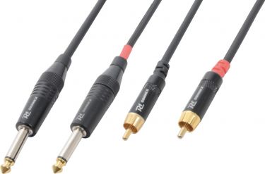 CX74-3 Cable 2x6.3 Mono - 2xRCA Male 3.0m