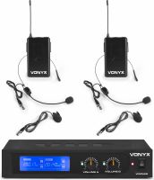 WM522B VHF 2-Channel Microphone Set with 2 Bodypacks