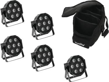 Eurolite Set 5x LED SLS-7 HCL Spot + Soft Bag