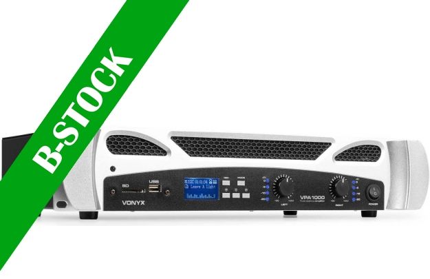 VPA1000 PA Amplifier 2x 500W Media Player with Bluetooth "B-STOCK"