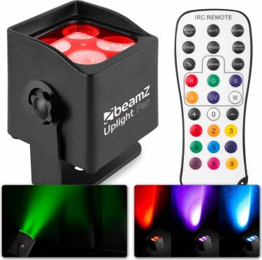 Beamz BP44 Mini Batteri Uplight Par 4x 4W / IP65 / Til både inde og udendørs brug, tåler regnvejr!