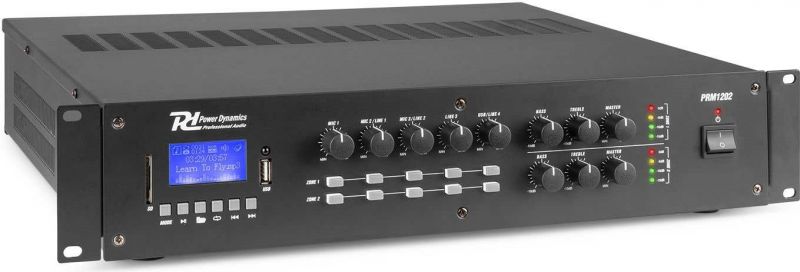 PRM1202 100V 2-Zone Matrix-forstærker 2x 120W