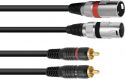 Diverse, Omnitronic Adapter Cable 2xXLR(M)/2xRCA 1.5m bk
