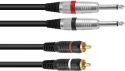 Omnitronic Adapter Cable 2xJack/2xRCA 1.5m bk
