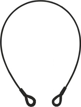 Eurolite Steel Rope 1000x6mm black with Thimbles