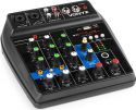 Lyd og Mikrofon Mixer VMM100 / 3 kanals / Bluetooth / USB / EQ / Phantom 48V / Kompakt design! Lyd og Mikrofon Mixer VMM100 / 3 kanals / Bluetooth / USB / EQ / Phantom 48V / Kompakt design!