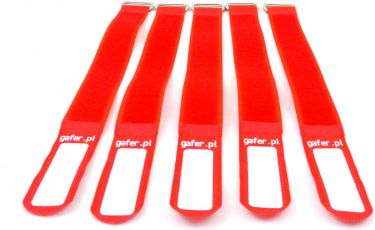 GAFER.PL Tie Straps 25x400mm 5 pieces red
