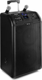 Transportabel højttaler PA300 Lydsystem 2x8"/ Robust design MP3/USB/Bluetooth/ 2 trådløse mikrofoner