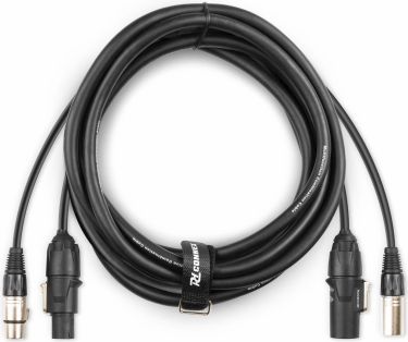 CX07-10 Combi Cable Powerconnector TR - XLR M / Powerconnector TR - XLR F 10m